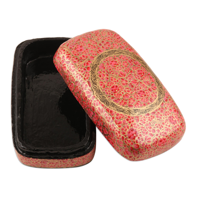 Kashmiri Paper mache box ,Wooden jewellery box, handmade trinket box from Kashmir